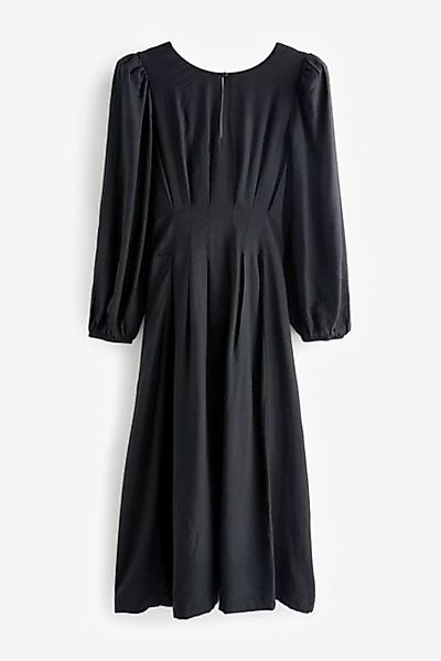 Next Midikleid Langärmeliges Biesen-Kleid (1-tlg) günstig online kaufen