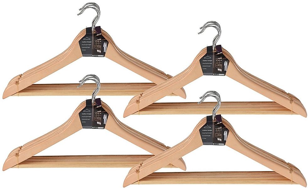 Koopman Kleiderbügel Holzbügel 12/24/48 Set, (24-tlg), Hosenstange, Gardero günstig online kaufen