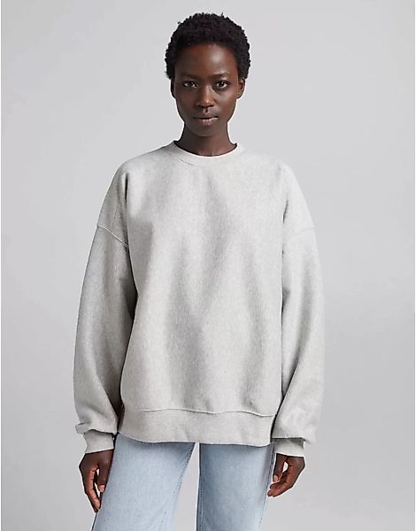 Bershka – Sweatshirt mit Super-Oversize-Passform in Grau günstig online kaufen