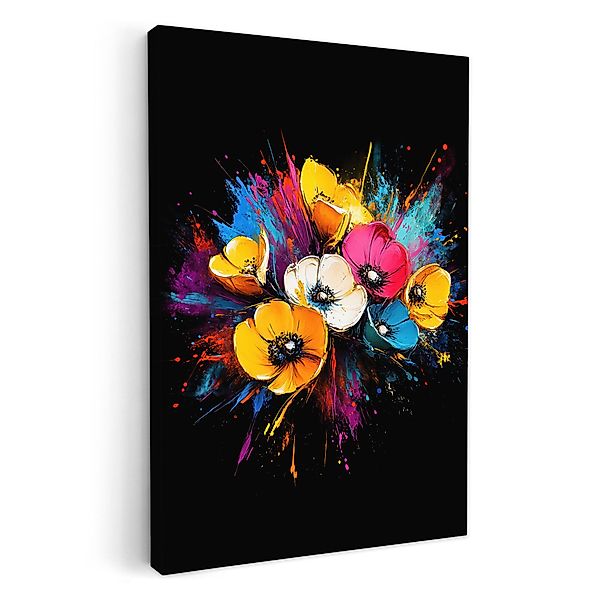 OneMillionCanvasses® Leinwandbild Blumen - Bunt - günstig online kaufen