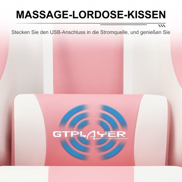 GTPLAYER Gaming-Stuhl Bürostuhl mit Massagefunktion, Fußstütze, günstig online kaufen