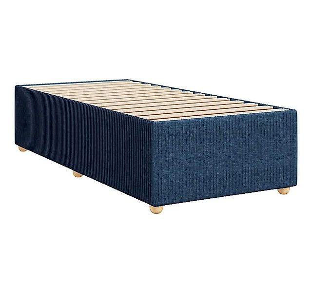 vidaXL Bett Bettgestell ohne Matratze Blau 90x200 cm Stoff günstig online kaufen