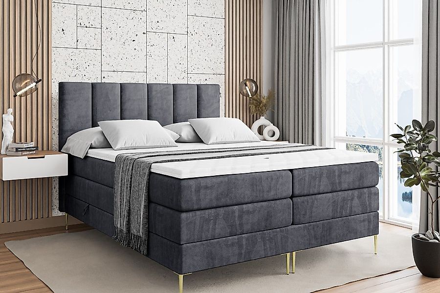 ALTDECOR Boxspringbett BOXI1-F KING (Multipocket-Matratze H4, günstig online kaufen