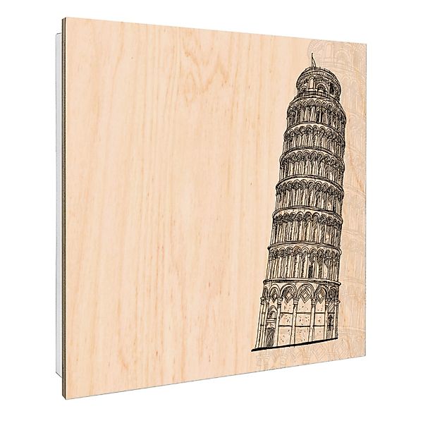 Banjado Schlüsselkasten mit Holzfront 30x30cm Weiß Scharnier Links 50 Haken günstig online kaufen