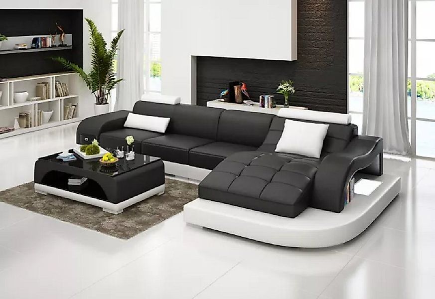 JVmoebel Ecksofa Ecksofa Wohnlandschaft Ledersofa Designer Sofa Couch Polst günstig online kaufen