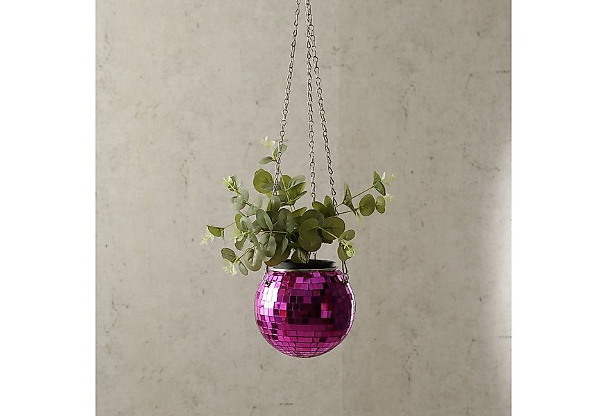 SATISFIRE Blumentopf Hängende Blumenampel Discokugel Spiegelkugel als Blume günstig online kaufen