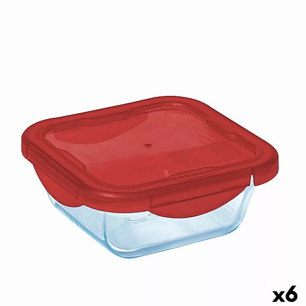 Lunchbox Hermetisch Pyrex Cook & Go Blau Glas (800 Ml) (6 Stück) günstig online kaufen