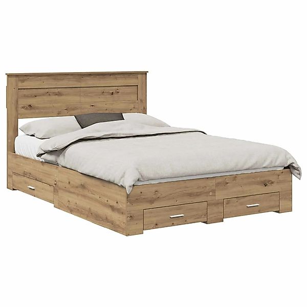 vidaXL Bettrahmen mit Schubladen mit Kopfteil Holzwerkstoff 3409986 günstig online kaufen