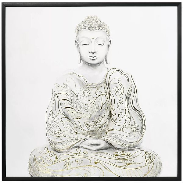 HOMCOM Wandbilder  'Texturierter Buddha in Meditation' Leinwand, für Wohn- günstig online kaufen