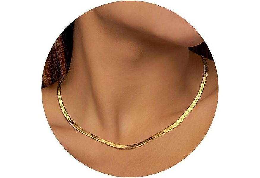 LuxusKollektion Schmuckset Halskette 14K Gold Edelstahl Choker Schlangenket günstig online kaufen