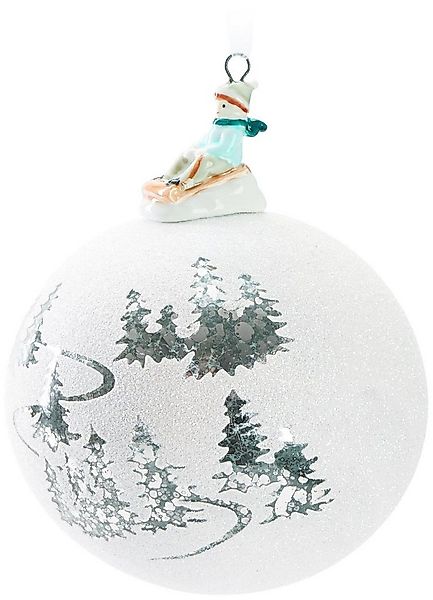 BRUBAKER Weihnachtsbaumkugel Premium Weihnachtskugel - Skipiste mit Ski/Sch günstig online kaufen
