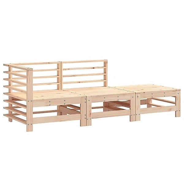 vidaXL Sofaelement 3-tlg. Garten-Lounge-Set Massivholz Kiefer günstig online kaufen