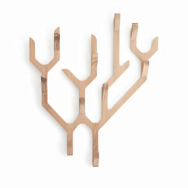 Wandgarderobe Ambroise holz natur / L 56 x H 68 cm - Eiche - Hartô - Holz n günstig online kaufen