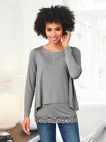 heine 2-in-1-Langarmshirt "Shirt 2 in 1" 1 Stk. tlg. günstig online kaufen