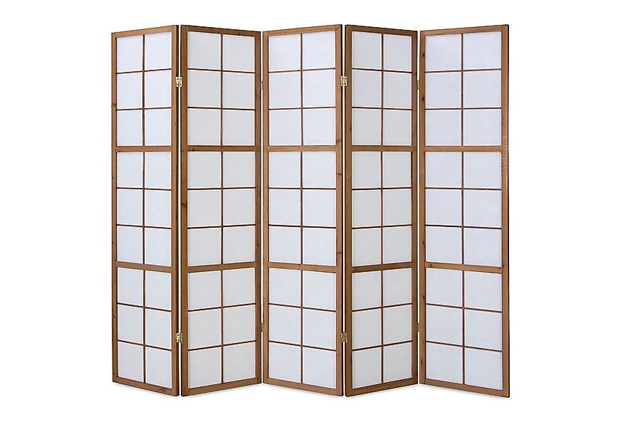 Homestyle4u Paravent Raumteiler Sichtschutz Trennwand Braun Shoji Indoor fa günstig online kaufen