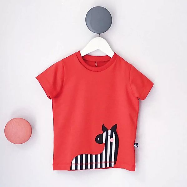 Kinder T-shirt Mit Zebra-applikation günstig online kaufen