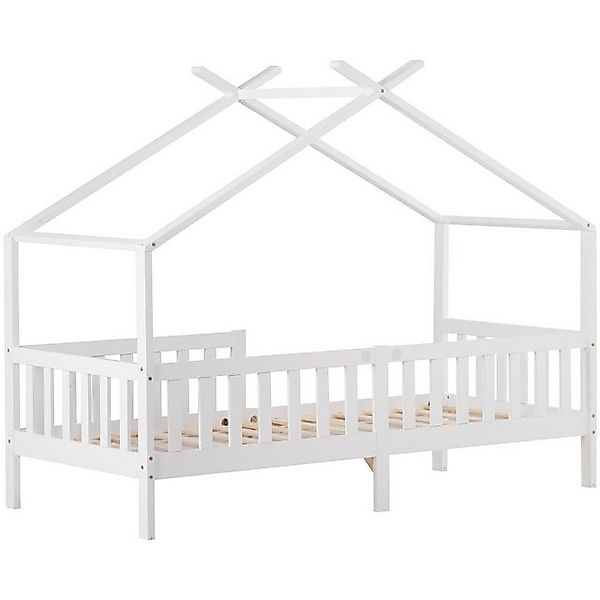 Gotagee Kinderbett Hausbett Kinderbett 90x200 cm Massivholzbett Zaun Jugend günstig online kaufen