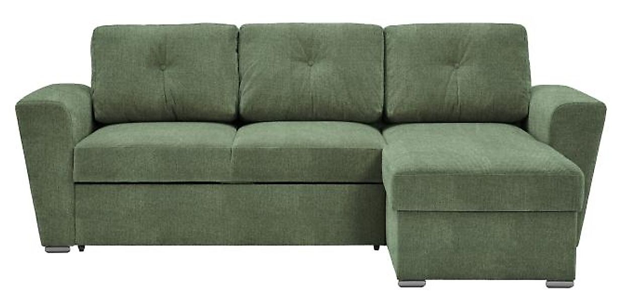 Ecksofa ca. 244x157x86 cm inkl. Liegefunktion und Stauraum Grün günstig online kaufen