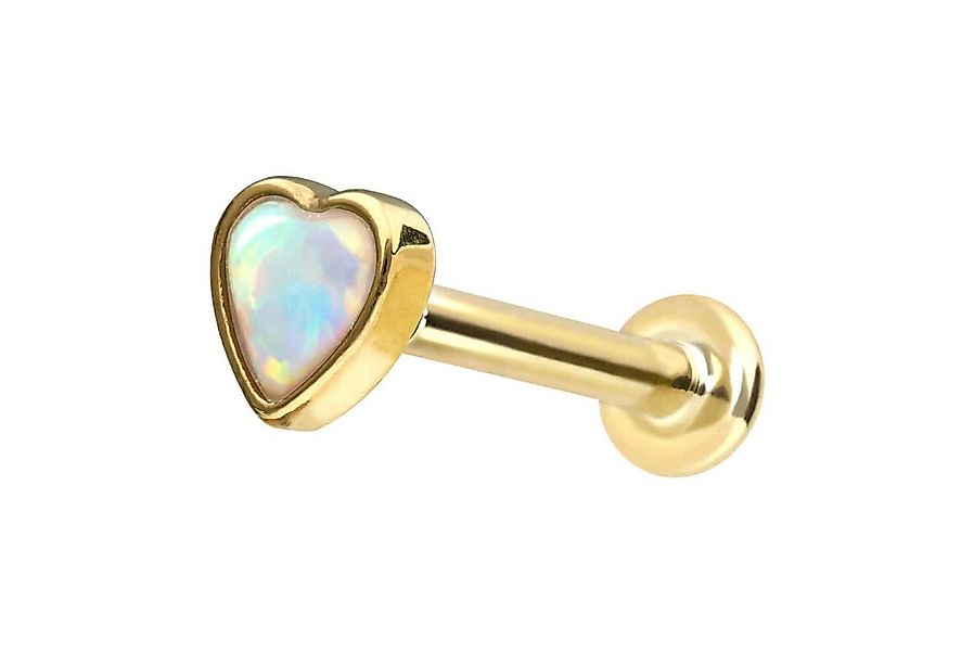 PIERCINGLINE Piercing-Set 14 Karat Gold Labret mit Innengewinde SYNTHETISCH günstig online kaufen