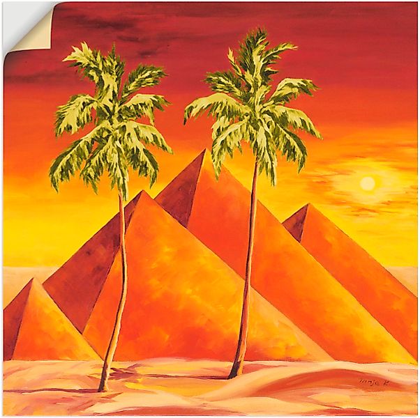 Artland Wandfolie »Pyramiden mit Palmen«, Gebäude, (1 St.) günstig online kaufen