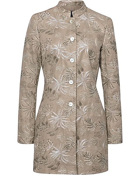 White Label Trachtenblazer Leinen-Gehrock mit Stickereien günstig online kaufen