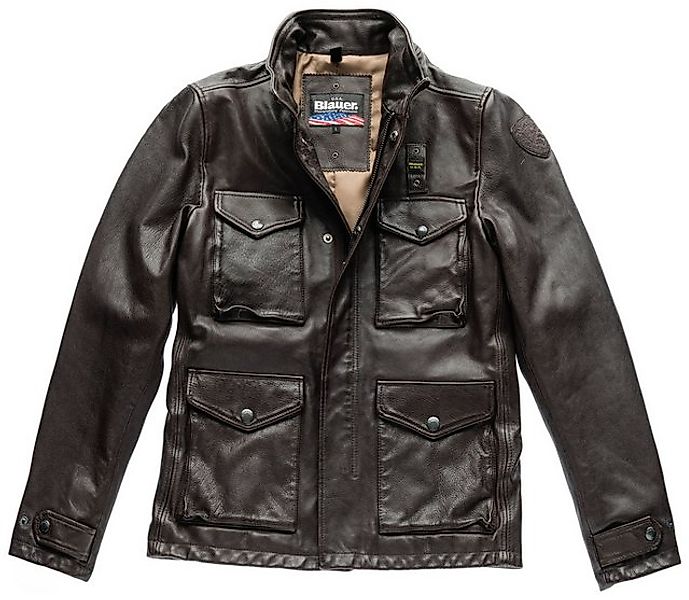 Blauer Motorradjacke USA Colorado Lederjacke günstig online kaufen