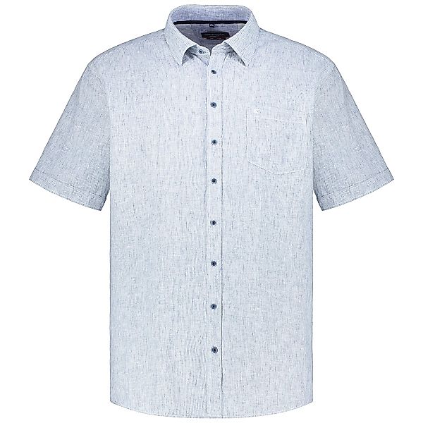 CASA MODA Freizeithemd aus Leinenmischung, Short Style Farbe blau Größe: 6X günstig online kaufen