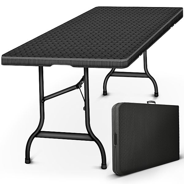 tillvex Gartentisch Buffettisch klappbar Rattan 180x75cm, günstig online kaufen