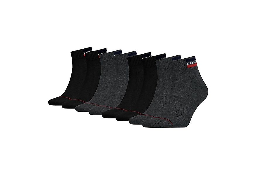 Levi's® Kurzsocken Mid Cut (4-Paar) mit weicher Frottee-Sohle günstig online kaufen