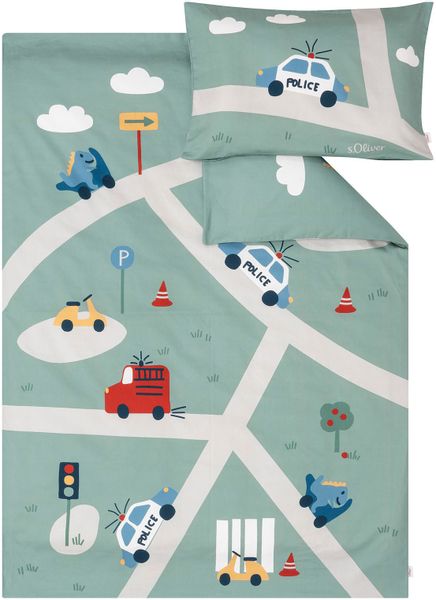 s.Oliver Kinderbettwäsche "Satinbettwäsche s.Oliver Junior Straßen" 2 Stk. günstig online kaufen
