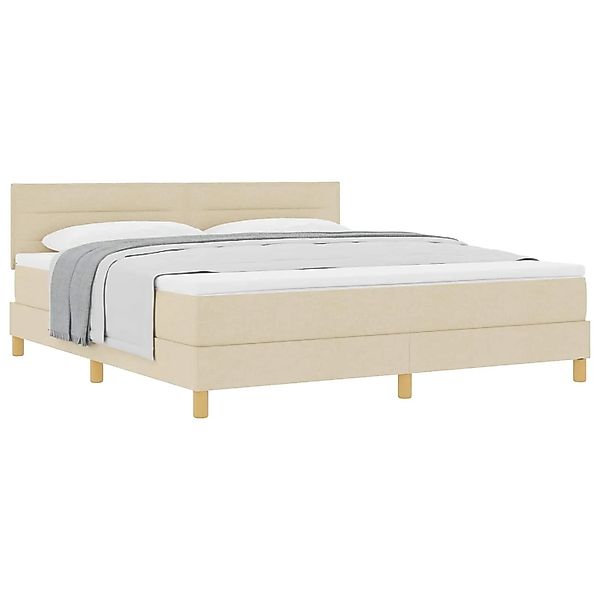 vidaXL Boxspringbett mit Matratze Creme 180 x 200 cm Stoff 3338865 günstig online kaufen
