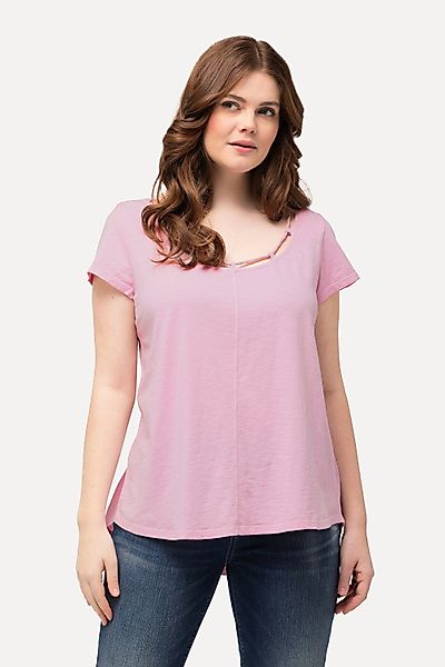 Ulla Popken T-Shirt T-Shirt Kordel A-Linie günstig online kaufen