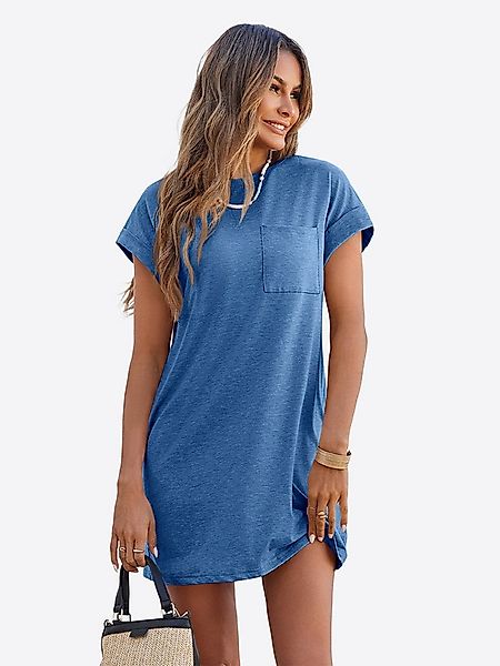 Imily Bela Minikleid Damen Sommerliches T-Shirt Kleid mit Taschen (Packung, günstig online kaufen