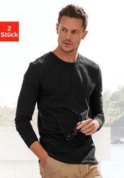 H.I.S Langarmshirt Packung, 2er-Pack, Doppelpack Unterziehshirt aus Baumwol günstig online kaufen