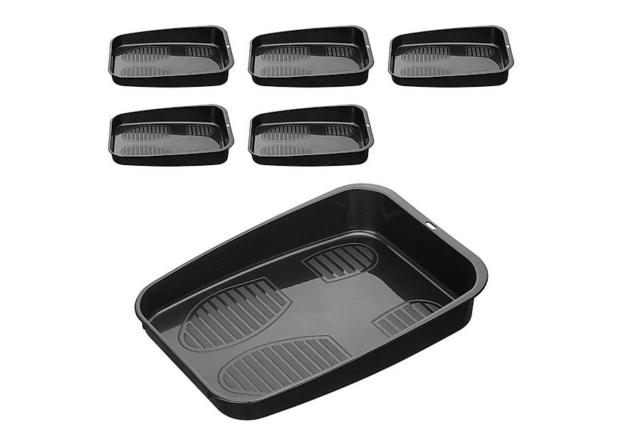 Navaris Schuhabtropfschale Schuhablage Set, 6-teilig, stapelbar, für Garder günstig online kaufen