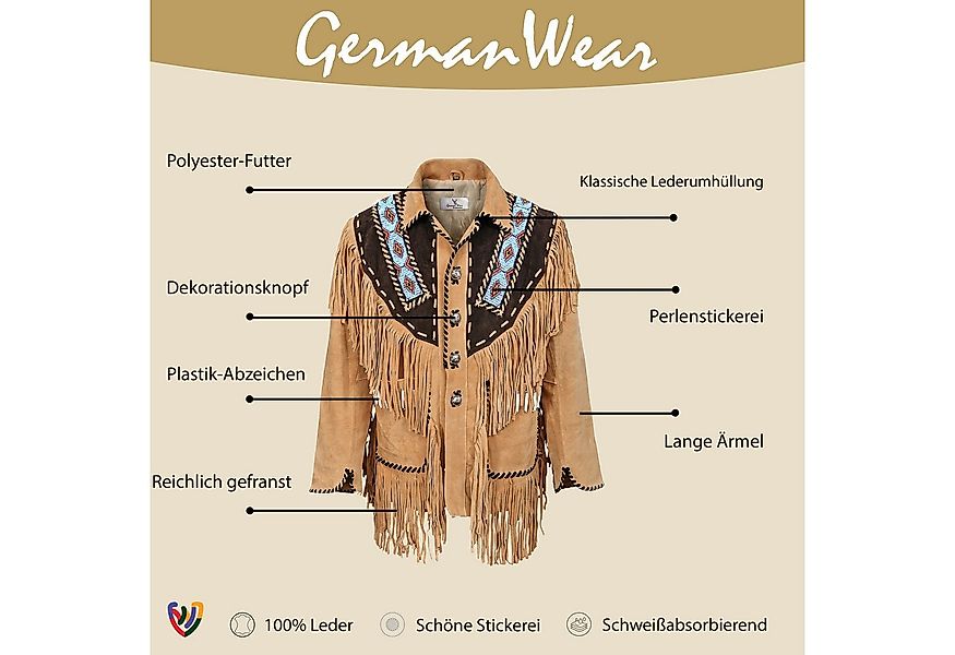 German Wear Trachtenjanker GW960J Herren Westernjacke Reiter Jacke Western- günstig online kaufen