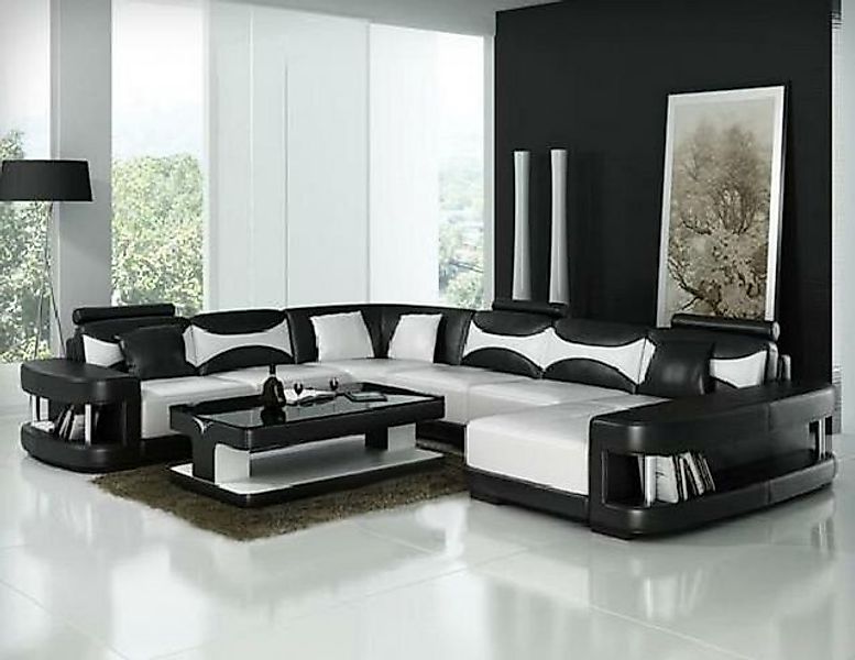 JVmoebel Ecksofa Wohnlandschaft Couch Polster Eck Garnitur Ledersofa Big So günstig online kaufen