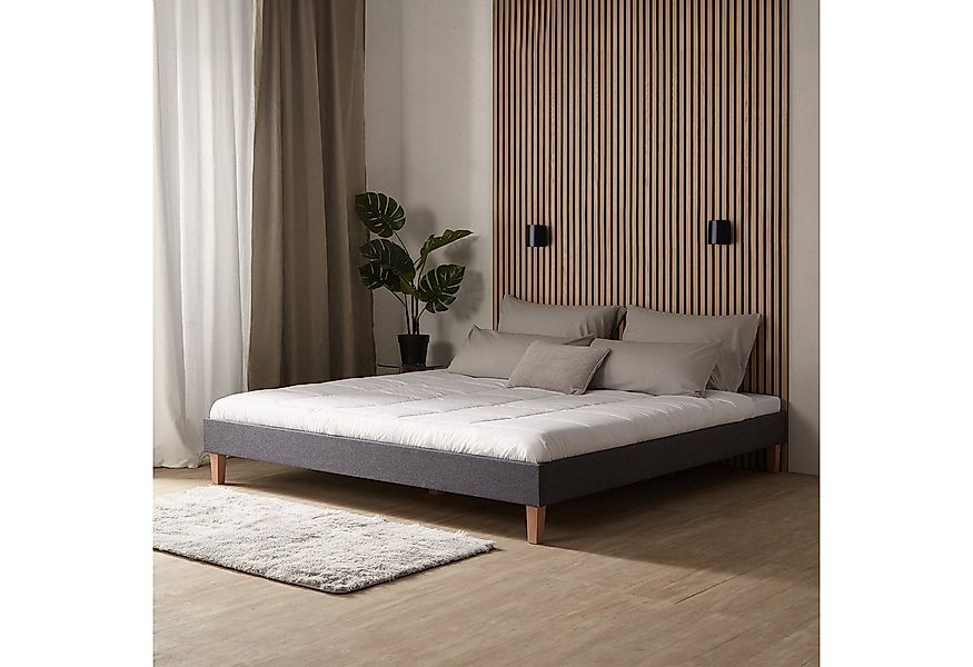 Homestyle4u Polsterbett mit Lattenrost 180x200 cm in Grau 1981 günstig online kaufen