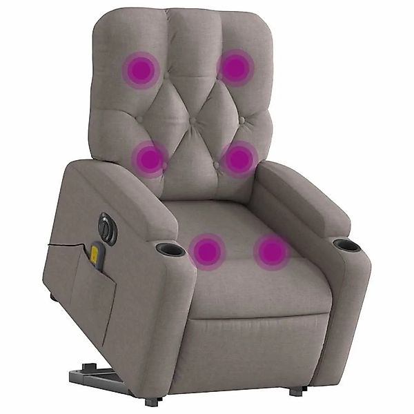 vidaXL Elektrischer Massagesessel mit Aufstehhilfe Taupe Stoff 3204754 günstig online kaufen