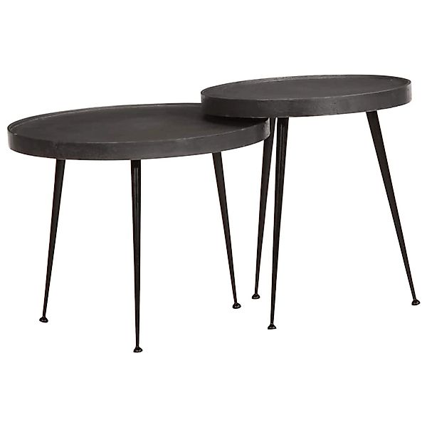 vidaXL Couchtisch 2 Stk Schwarz Holzwerkstoff 373636 günstig online kaufen