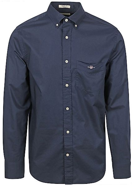 Gant Casual Hemd Poplin Navy - Größe XXL günstig online kaufen