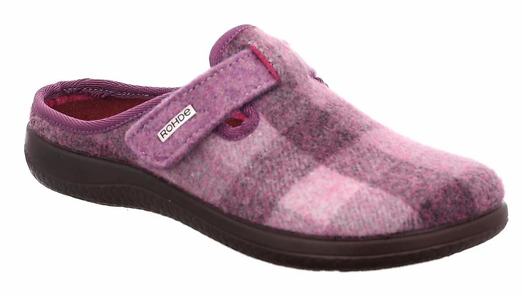 Rohde "BARI" Hausschuh, Schlappen, Clog, Homeslipper mit Klettverschluss günstig online kaufen
