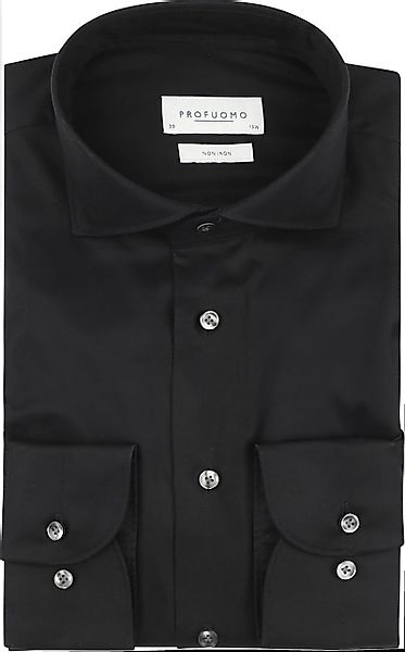 Profuomo Twill Hemd Schwarz - Größe 42 günstig online kaufen