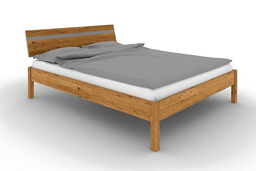 byoak Bett VENTO A-1 120 x 200 aus Massivholz, mit Holzkopfteil, Naturgeölt günstig online kaufen