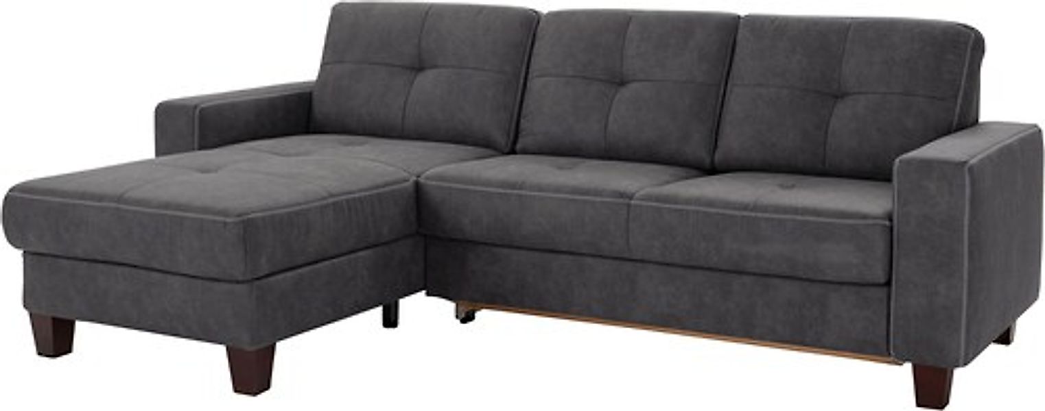 Places of Style Ecksofa »Varese«, wahlweise mit Bettfunktion und Vorziehfun günstig online kaufen