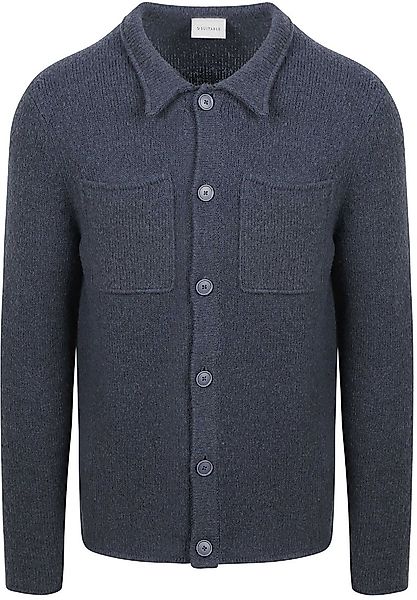 Suitable Strickjacke Boiled Wool Blau - Größe L günstig online kaufen