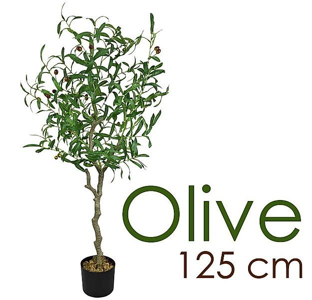 Kunstbaum Olive Olivenbaum Kunstbaum Künstliche Pflanze Kunstpflanze 125 cm günstig online kaufen