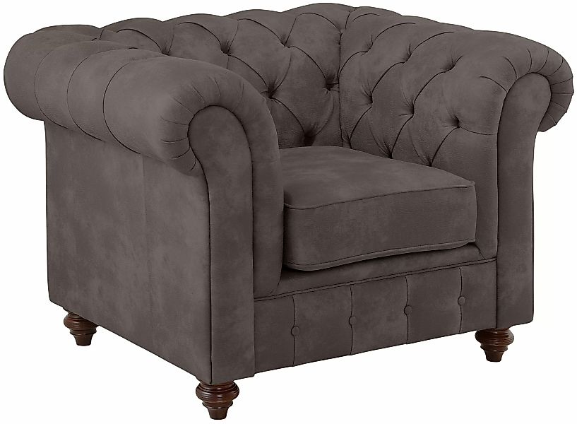 Home affaire Sessel "Chesterfield B/T/H: 105/69/74 cm", mit hochwertiger Kn günstig online kaufen