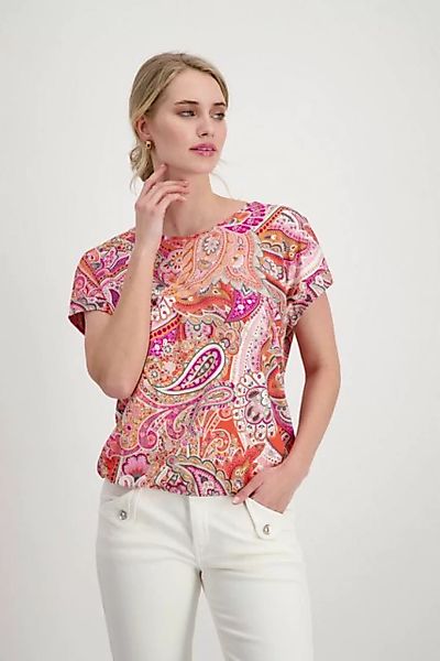 Monari T-Shirt T-Shirt, apricot gemustert günstig online kaufen