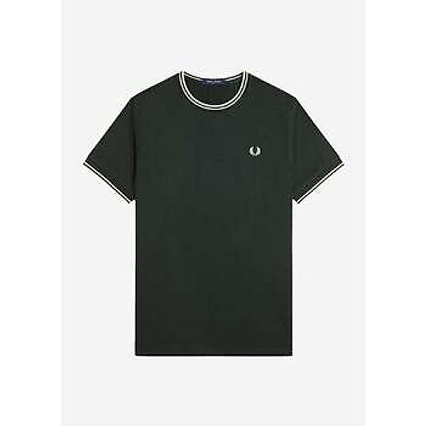 Fred Perry  T-Shirt Twin tipped t-shirt - night green snow white günstig online kaufen